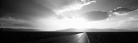 Framed Death Valley National Park at Sunset, California (black & white)