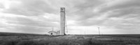 Framed Barn near a silo in a field, Texas Panhandle, Texas, USA