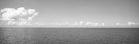 Framed Panoramic view of the ocean, Atlantic Ocean, Bermuda (black and white)