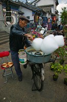 Framed Candy Floss Vendor, Old Town, Dali, Yunnan Province, China