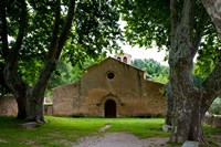 Framed Facade of an old church, Vaugines, Vaucluse, Provence-Alpes-Cote d'Azur, France