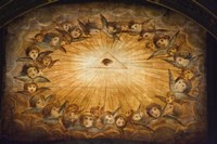 Framed Il Gesu ceiling detail, Church of the Gesu, Rome, Lazio, Italy