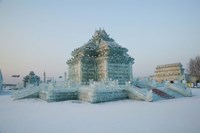 Framed Ice building at the Harbin International Ice and Snow Sculpture Festival, Harbin, Heilungkiang Province, China