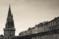 Framed High section view of a tower, Tour de la Lanterne, La Rochelle, Charente-Maritime, Poitou-Charentes, France