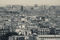 Framed Aerial view of a city viewed from Basilique Du Sacre Coeur, Montmartre, Paris, Ile-de-France, France