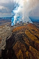 Framed Steaming Volcano, Kilauea, Kauai, Hawaii