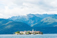 Framed Isola dei Pescatori, Stresa, Lake Maggiore, Piedmont, Italy