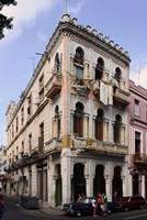 Framed Buildings along the street, Havana, Cuba