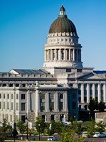 Framed Utah State Capitol Building, Salt Lake City, Utah, USA