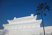 Framed Replica of the Forbidden City Made of Snow, Harbin International Sun Island Snow Sculpture Art Fair, Harbin, China