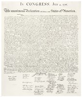 Framed Declaration of Independence