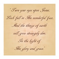 Framed Turn Your Eyes Upon Jesus