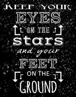 Framed Keep Your Eyes On the Stars - black