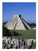 Framed Ancient structures, El Castillo, Chichen Itza (Mayan), Mexico