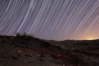 Framed Star trails and rock art in the central province of Iran