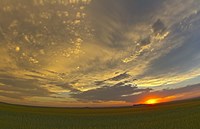 Framed Cloudscape at sunset, Alberta, Canada