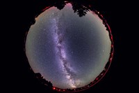 Framed Fish-eye lens view of the summer Milky Way