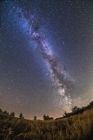 Framed summer Milky Way on a clear moonless evening in Alberta, Canada