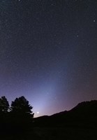 Framed Venus setting and a bright cone of zodiacal light visible after sunset