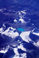 Framed Aerial View of Snow-Capped Peaks on the Tibetan Plateau, Himalayas, Tibet, China