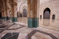 Framed Al-Hassan II mosque, Casablanca, Morocco