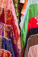 Framed Caftan Textiles, Fes Medina, Morocco