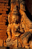 Framed Buddha Carving at Ancient Ruins of Indein Stupa Complex, Myanmar