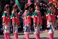 Framed Children's Performance Celebrating Chinese New Year, Beijing, China