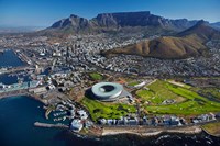 Framed Aerial of Stadium, Golf Club, Table Mountain, Cape Town, South Africa