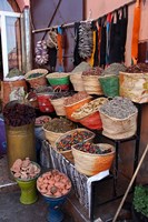 Framed Africa, Morocco, Marrakech. Spices of the mellah of Marrakech.