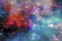 Framed Cloud and star remnants after a supernova explosion