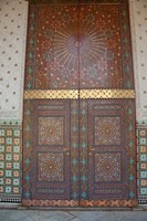 Framed Morocco, Casablanca. Royal Palace, Harem doors