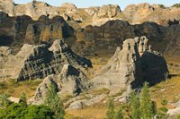 Framed Madagascar, Isalo National Park, Eroded sandstone