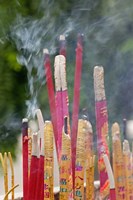 Framed Incense burning, Big Wild Goose Pagoda, Xian, China