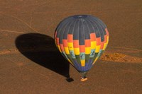 Framed Hot air balloon over Namib Desert, near Sesriem, Namibia, Africa.