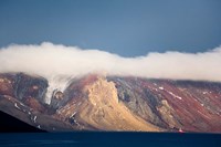 Framed Mountainous Deception Island, Antarctica