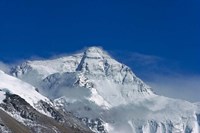 Framed Snowy Summit of Mt. Everest, Tibet, China