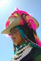 Framed Tibetan Girl, Tibet, China
