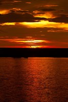 Framed Sunset over Chobe River from Sedudu Bar,Kasane, Botswana, Africa