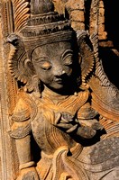 Framed Stupa Details, Shwe Inn Thein, Indein, Inle Lake, Shan State, Bagan, Myanmar