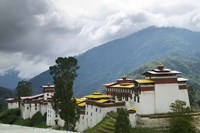 Framed Trongsa Dzong in the Mountain, Bhutan