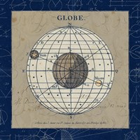 Framed Globe Blue