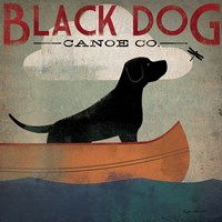 Framed Black Dog Canoe