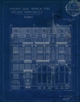 Framed Quai Henri Blueprint I