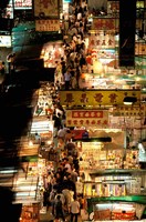 Framed Temple Street Market, Kowloon, Hong Kong, China