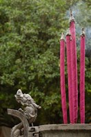 Framed Joss Sticks Burning at the Confucian Temple of Literature, Jianshui, Yunnan Province, China