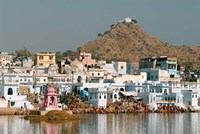 Framed Pushkar shore, Pushkar, India