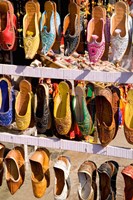 Framed Shoes For Sale in Downtown Center of the Pink City, Jaipur, Rajasthan, India