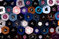 Framed Close-up of Fabric Rolls in Akasaka District of Tokyo, Japan