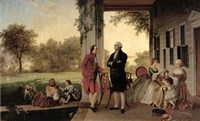 Framed Washington and Lafayette at Mount Vernon, 1784, 1859